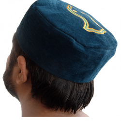 Kufi Nalain Cap Sea Blue Sufi Muslim Hat
