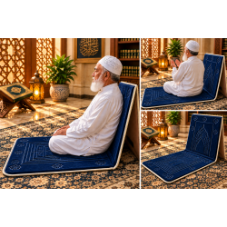 Foldable Padded Prayer Mat with Back Support
