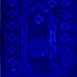 Double Padded Blue Velvet Prayer Rug | ڈبل پیڈڈ بلیو ویلویٹ جائے نماز