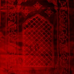 Double Layered Maroon Velvet Prayer Rug | ڈبل لیئرڈ میرون ویلوٹ جائے نماز