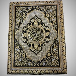 Quran Sharif Box Golden and Black 