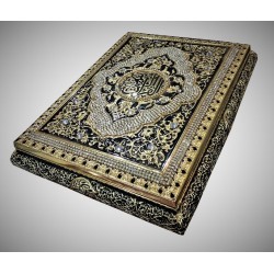Quran Sharif Box Golden and Black 