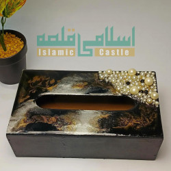 Elegant Pearl Decorated Resin Tissue Holder