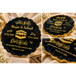 Custom Hajj & Umrah Mubarak Islamic Resin Plaque