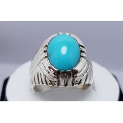 Turquoise (Feroza) Tiger Claw-Style Silver Ring – Power & Rizq Protection Stone