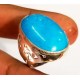 Antique Turquoise Feroza Silver Ring