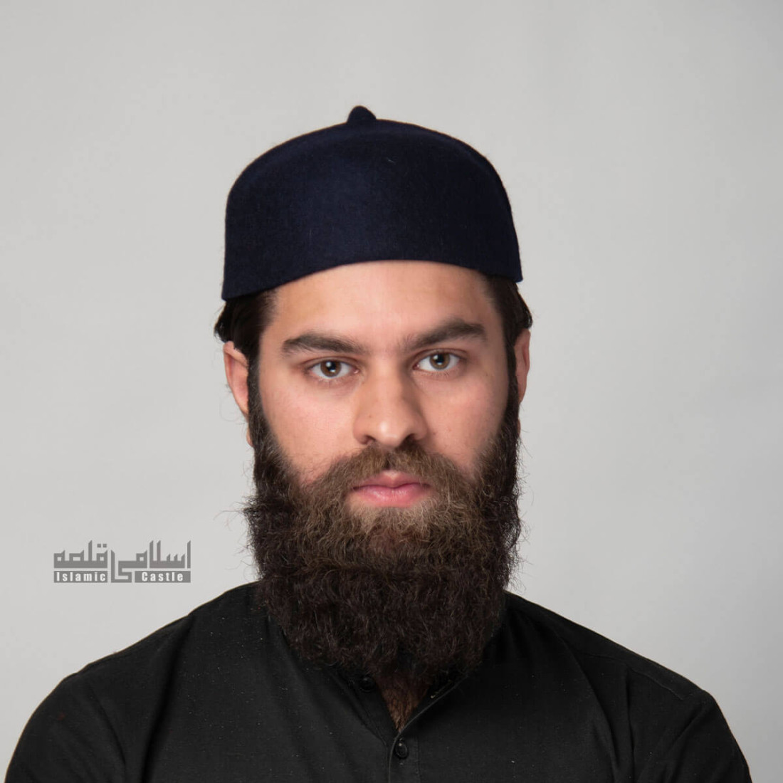 Rumi Black Fez Hat – Classic Ottoman Style Felt Cap | Islamic Castle