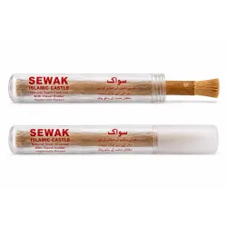 Premium 6 Inch Miswak (Sewak) with Travel Holder – Vacuum Packed Arak Tree Stick