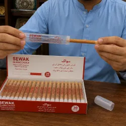 Premium 6 Inch Miswak (Sewak) with Travel Holder – Vacuum Packed Arak Tree Stick
