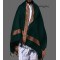 Men’s Wool Shawl – Woven Dark Green Winter Shawl for Gents