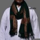 MEN SHAWL DARK GREEN WOOL WOVEN