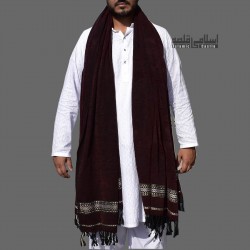 Dark Brown Pure Velvet Dhussa Chaddar Shawl – Unisex Islamic Head & Shoulder Wrap