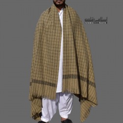 Men’s Pure Wool Checked Shawl – Warm & Stylish Winter Wrap