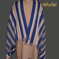 Blue Habirah Yemeni Shawl – Handmade Cotton Shawl from Tarim (Sunnah Inspired)