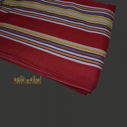 Red Habirah Yemeni Shawl – Handmade Cotton Shawl from Tarim (Sunnah Inspired)
