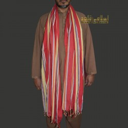 Red Habirah Yemeni Shawl – Handmade Cotton Shawl from Tarim (Sunnah Inspired)