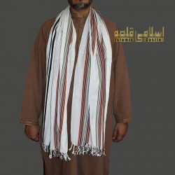 White Habirah Yemeni Shawl – Handmade Cotton Shawl from Tarim (Sunnah Inspired)