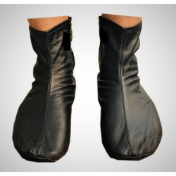 Leather Socks – Black Khuffs for Wudu & Indoor Use | گھر اور وضو کے لیے بلیک خف – لیدر سوکس