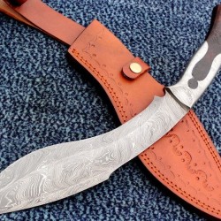 ND-108 Rose Wood Handle 16 Inches Kukri Bowie Knife