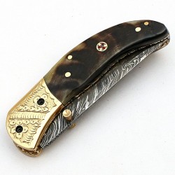 ND-111 Liner Lock Folding Knife Amazing File Work