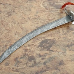 NS-100 CUSTOM HANDMADE 25 Inches Fire Damascus Arabian Sword