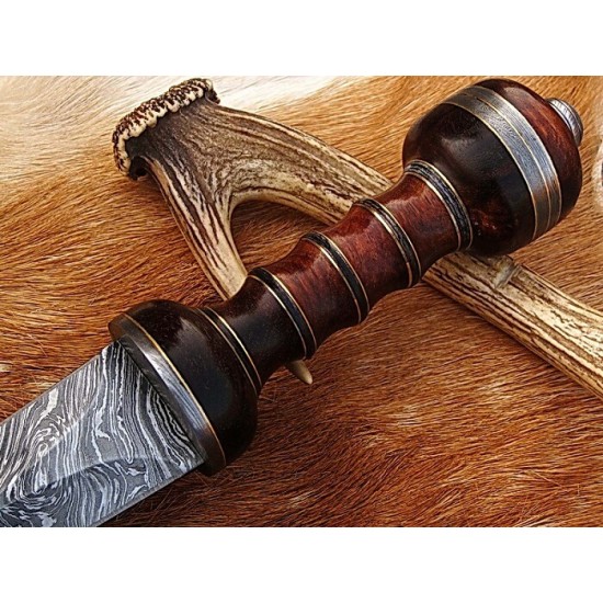 NS-105 CUSTOM HANDMADE 28.50 inches Walnut Wood Handle Gladius Sword