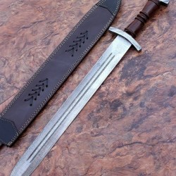 NS-107 CUSTOM HANDMADE 32 Inches Rose Wood Handle Viking Sword