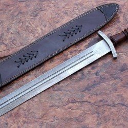 NS-107 CUSTOM HANDMADE 32 Inches Rose Wood Handle Viking Sword