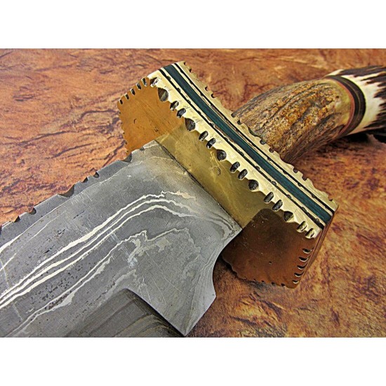 NS-108 CUSTOM HANDMADE 33 Inches Beautiful Stag Horn Handle Sword
