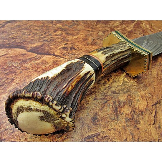 NS-108 CUSTOM HANDMADE 33 Inches Beautiful Stag Horn Handle Sword