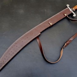 NS-110 CUSTOM HANDMADE 35 Inches Rose Wood Handle Arabian Sword