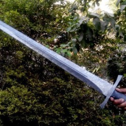 NS-114 CUSTOM HANDMADE 48 Inches Damascus Steel Beautiful Sword
