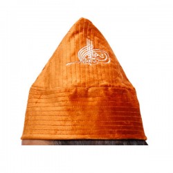 Kufi Cone Taj Camel Brown – Naqshbandi Sufi Muslim Velvet Kufi Hat / Topi