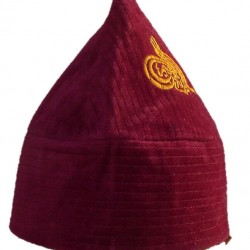 Kufi Cone Taj Dark Pink Sufi Muslim Hat