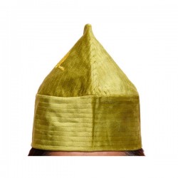 Kufi Cone Taj Parrot Green – Naqshbandi Sufi Muslim Velvet Kufi Cap / Hat