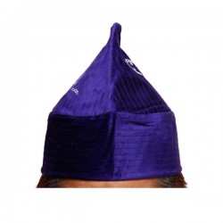 Kufi Cone Taj Purple – Naqshbandi Sufi Muslim Velvet Kufi Hat