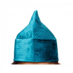 Kufi Cone Taj Sea Green – Naqshbandi Sufi Muslim Velvet Hat