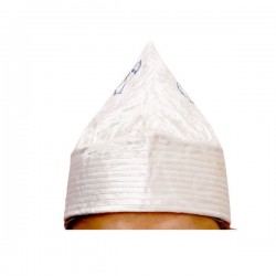 Kufi Cone Taj White – Naqshbandi Sufi Muslim Velvet Hat