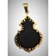 Kaaba Kiswah Gold Plated Silver Pendant