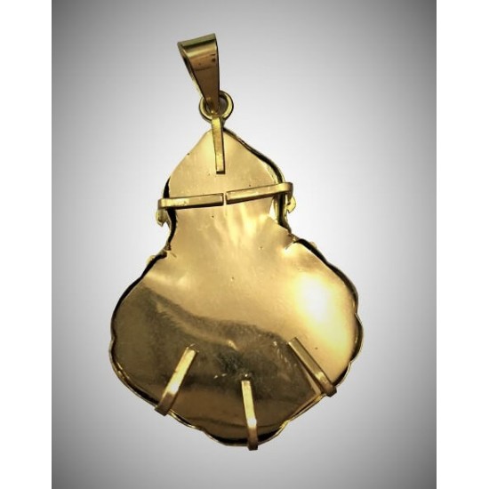 Kaaba Kiswah Gold Plated Silver Pendant