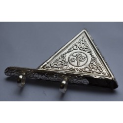 Naqshbandi Triangle Taweez Pendant in Silver – Spiritual Amulet for Protection