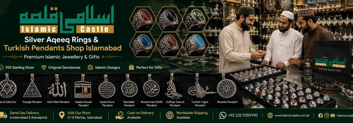 Silver Aqeeq Rings & Turkish Pendants Shop Islamabad