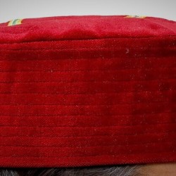Kufi Nalain Cap Red Sufi Muslim Hat