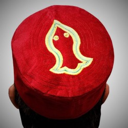 Kufi Nalain Cap Red Sufi Muslim Hat
