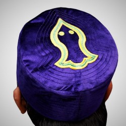 Kufi Nalain Cap Purple Sufi Muslim Hat