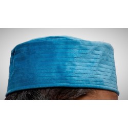 Kufi Nalain Cap Blue Sufi Muslim Hat | نیلا نعلین مبارک کُفی ٹوپی