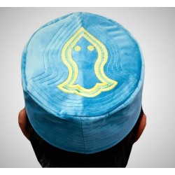 Kufi Nalain Cap Blue Sufi Muslim Hat | نیلا نعلین مبارک کُفی ٹوپی