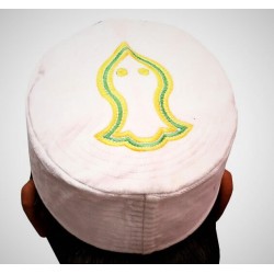 Kufi Nalain Cap – White Sufi Muslim Hat | سفید نعلین شریف کُفی ٹوپی