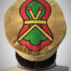 Kufi Nalain Cap Golden Mawlid Hat | سنہری نعلین مبارک کُفی میلاد ٹوپی